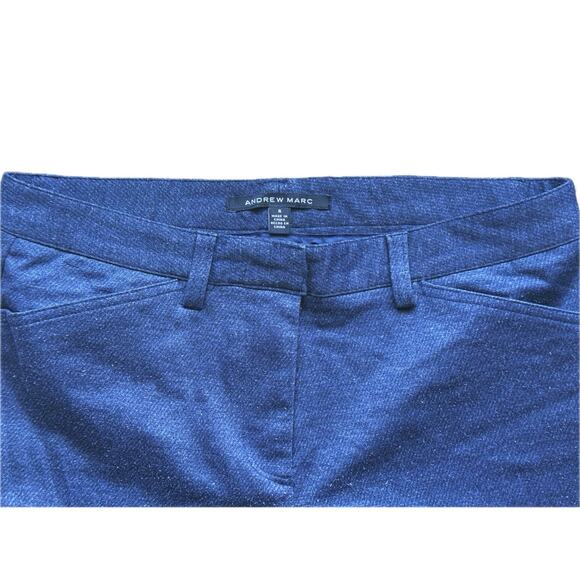 Andrew Marc Gray Herringbone Ponte Stretch Trouser Pants Size 8 - Picture 4 of 8